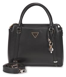 Guess Satchel Γυναικεία Τσάντα Χειρός Μαύρη