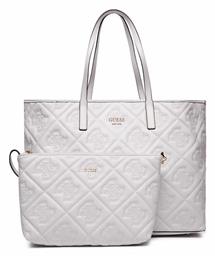 Guess Vikky II Σετ Γυναικεία Τσάντα Shopper Ώμου Λευκή