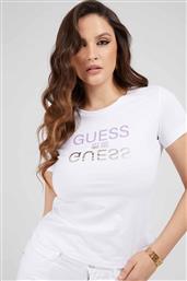 Guess Γυναικείο T-shirt Λευκό με Στάμπα από το Modivo