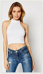 Guess W1GZ17Z1QD0 Αμάνικο Crop Top Λευκό από το Plus4u