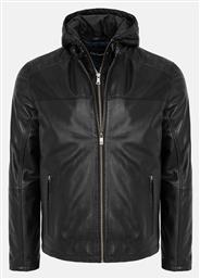 Guy Laroche Δερμάτινο Μπουφάν Black
