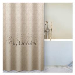 Guy Laroche Pandora Κουρτίνα Μπάνιου με Τρουκς 180x185cm Sand (Διάφορα Σχέδια)