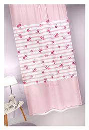 Guy Laroche Παιδική Κουρτίνα Cherries με Τρέσα Ροζ 145x270εκ.