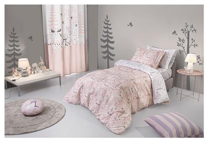 Guy Laroche Σετ Σεντόνια Ημίδιπλα Βαμβακερά Forest Ροζ 165x250cm 3τμχ