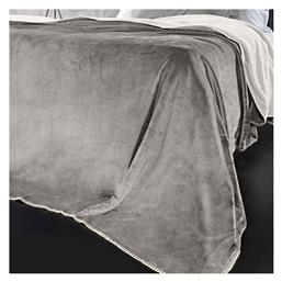 Guy Laroche Σετ Velvet Σετ Κουβέρτα Βελουτέ Υπέρδιπλη 220x240εκ. με Διακοσμητικό Μαξιλαράκι Vison