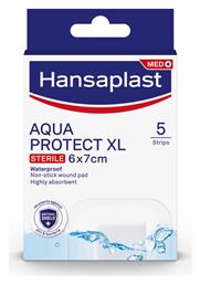Hansaplast Aqua Protect XL Aδιάβροχα και Αποστειρωμένα Αυτοκόλλητα Επιθέματα 7x6cm 5τμχ