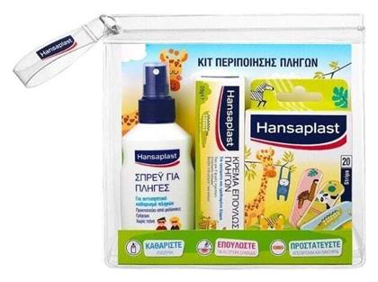 Hansaplast Παιδικό Spray Καθαρισμού Πληγών 100ml, Kids Animal Plasters 20τμχ & Κρέμα 20gr για Επούλωση