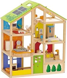 Hape All Season House Ξύλινο Κουκλόσπιτο με Έπιπλα 60x30x73.4εκ. από το Moustakas Toys