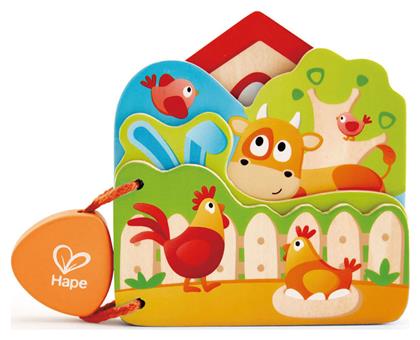 Hape Baby's Farm Animal Book από Ξύλο για 10+ Μηνών