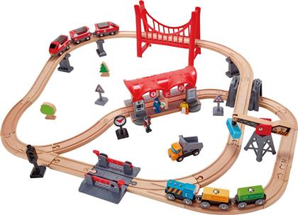 Hape Busy City Rail Σετ με Τρενάκι από Ξύλο για 3+ Ετών από το Moustakas Toys