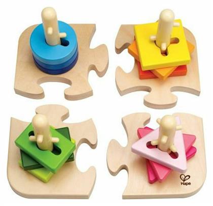 Hape Early Explorer Creative Peg Puzzle από Ξύλο για 18+ Μηνών από το Plus4u