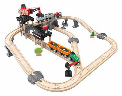 Hape Railway Mining Loader Σετ με Τρενάκι από Ξύλο για 3+ Ετών από το Moustakas Toys