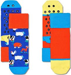 Happy Socks Αντιολισθητικές Παιδικές Κάλτσες Μακριές Farmcrew για Αγόρι 2 Pack από το Clodist