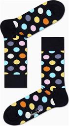 Happy Socks Big Dot Ανδρικές Κάλτσες με Σχέδια Μαύρες από το Plus4u