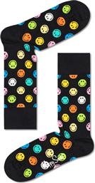 Happy Socks Big Smiley Dot Unisex Κάλτσες με Σχέδια Μαύρες από το Plus4u