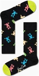Happy Socks Frog Unisex Κάλτσες με Σχέδια Μαύρες