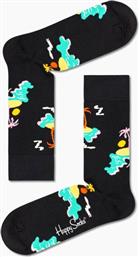 Happy Socks Island In The Sun Unisex Κάλτσες με Σχέδια Μαύρες από το Plus4u