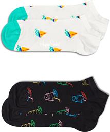 Happy Socks Lemonade Unisex Κάλτσες με Σχέδια Πολύχρωμες 2Pack από το Plus4u
