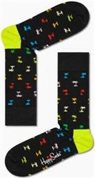 Happy Socks Palm Unisex Κάλτσες με Σχέδια Μαύρες από το Plus4u