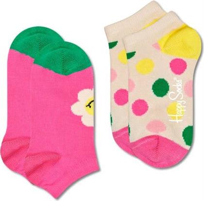 Happy Socks Παιδικά Σοσόνια Smiley Daisy Φούξια 2 Ζευγάρια
