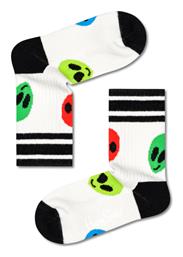 Happy Socks Παιδικές Κάλτσες Μακριές Alien Rib Λευκές
