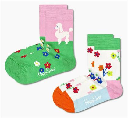 Happy Socks Παιδικές Κάλτσες Μακριές Kids Πολύχρωμες 2 Ζευγάρια