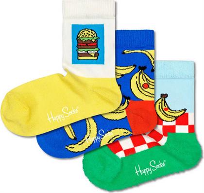 Happy Socks Παιδικές Κάλτσες Μακριές Picnic Πολύχρωμες 3 Ζευγάρια