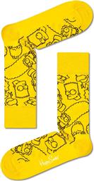 Happy Socks The Simpsons Family Unisex Κάλτσες με Σχέδια Κίτρινες