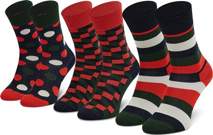 Happy Socks Unisex Κάλτσες με Σχέδια Πολύχρωμες 3Pack από το Clodist