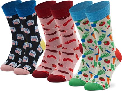Happy Socks Unisex Κάλτσες με Σχέδια Πολύχρωμες 3Pack