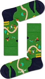 Happy Socks Walk Park Unisex Κάλτσες με Σχέδια Πράσινες
