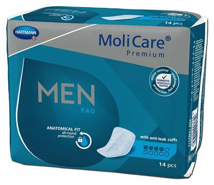 Hartmann Molicare Premium Men Pad Ανδρικές Σερβιέτες Ακράτειας Κανονικής Ροής 4 Σταγόνες 14τμχ από το Pharm24