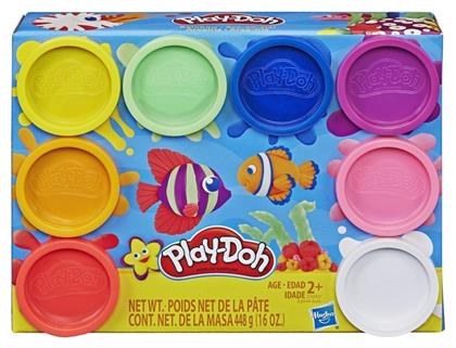 Hasbro Play-Doh 8 Πλαστοζυμαράκια Πλαστελίνης Sea Rainbow για 2+ Ετών