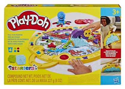 Hasbro Play-Doh Πλαστελίνη - Παιχνίδι Fold N Go Playmat για 3+ Ετών, 4τμχ