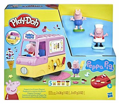 Hasbro Play-Doh Πλαστελίνη - Παιχνίδι Peppa's Ice Cream Playset για 3+ Ετών