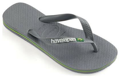 Havaianas Brasil Logo Flip Flops σε Γκρι Χρώμα