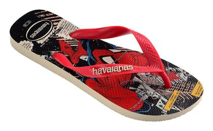 Havaianas Top Marvel Spiderman Ανδρικά Flip Flops Beige Straw/Red Ruby από το MyShoe