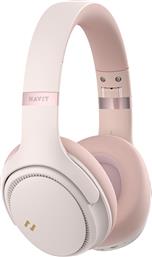 Havit H630BT PRO Ασύρματα/Ενσύρματα Over Ear Ακουστικά με 50 ώρες Λειτουργίας Ροζ