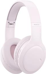 Havit H633BT Ασύρματα Bluetooth Over Ear Ακουστικά με 22 ώρες Λειτουργίας Ροζ