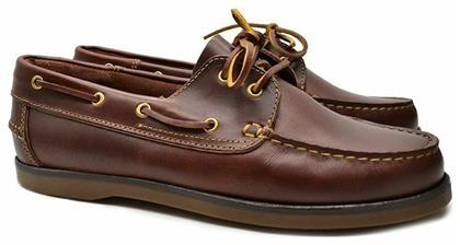 Hawkins Premium Δερμάτινα Ανδρικά Boat Shoes Brandy από το CasualShoes