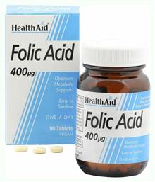 Health Aid Acid Folic Βιταμίνη 400mcg 90 ταμπλέτες από το Pharm24