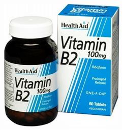 Health Aid B2 Βιταμίνη 100mg 60 ταμπλέτες