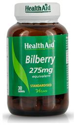 Health Aid Bilberry 275mg 30 ταμπλέτες