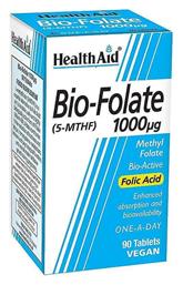 Health Aid Bio-Folate 1000mg 90 ταμπλέτες