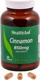 Health Aid Cinnamon 850mg 30 κάψουλες από το Pharm24