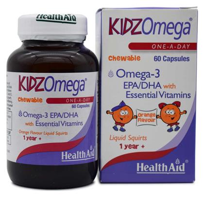 Health Aid KidzOmega One A Day Chewable Omega 3 Ιχθυέλαιο 60 μασώμενες ταμπλέτες