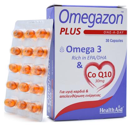 Health Aid Omegazon Plus One A Day Omega 3 & CoQ10 Ιχθυέλαιο 30 κάψουλες