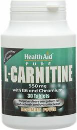 Health Aid Pure L-Carnitine Συμπλήρωμα Διατροφής με Καρνιτίνη 550mg 30 ταμπλέτες από το Pharm24
