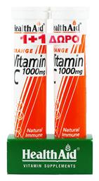 Health Aid Vitamin C 1000mg 2x Βιταμίνη 1000mg Πορτοκάλι 40 αναβράζοντα δισκία