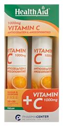 Health Aid Vitamin C Βιταμίνη 1000mg Πορτοκάλι 2 x 20 ταμπλέτες